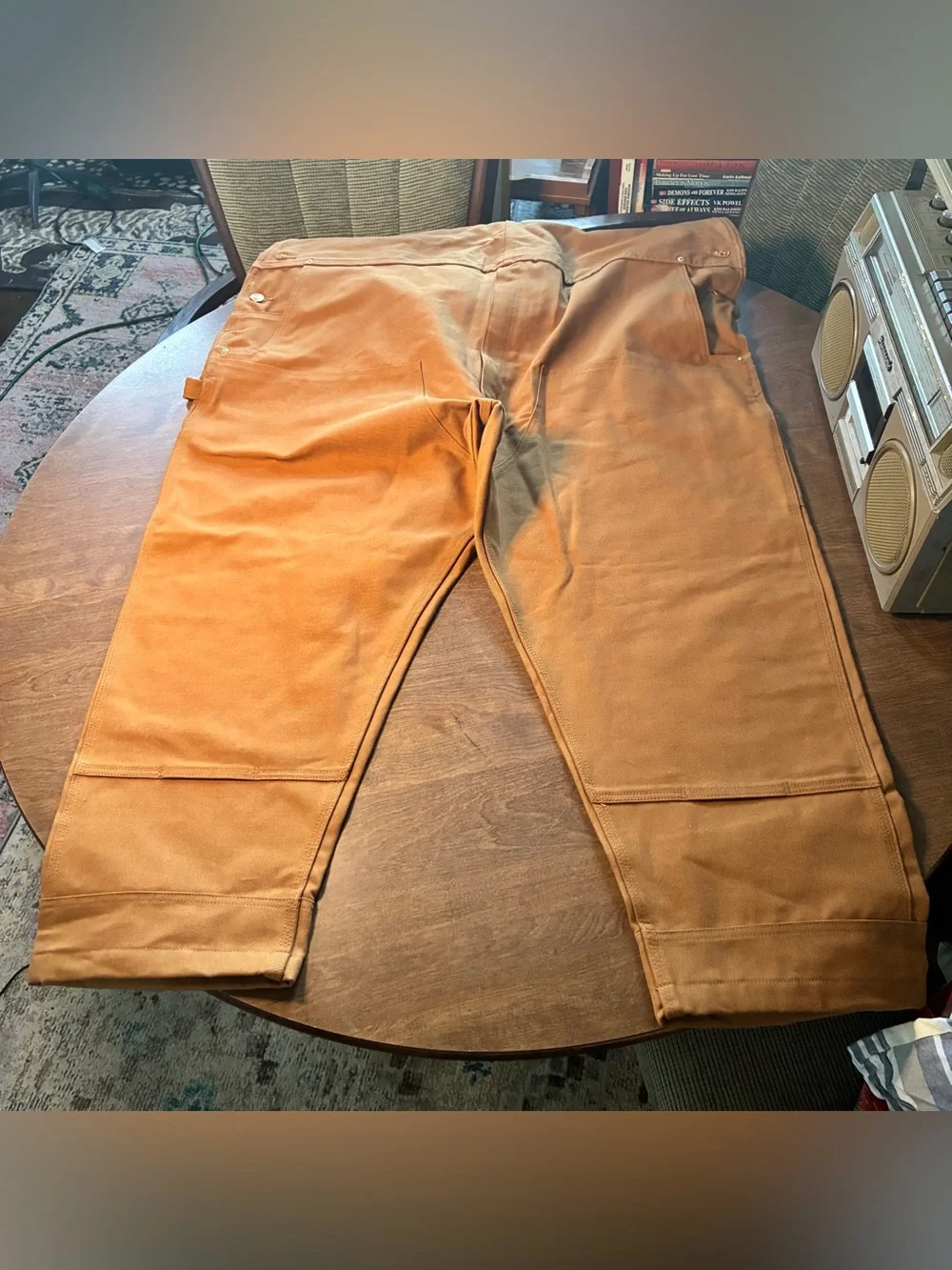 Carhartt Duck Bib Canvas Overalls Mens 54x30 R01 BRN Brown Workwear NWT NOS